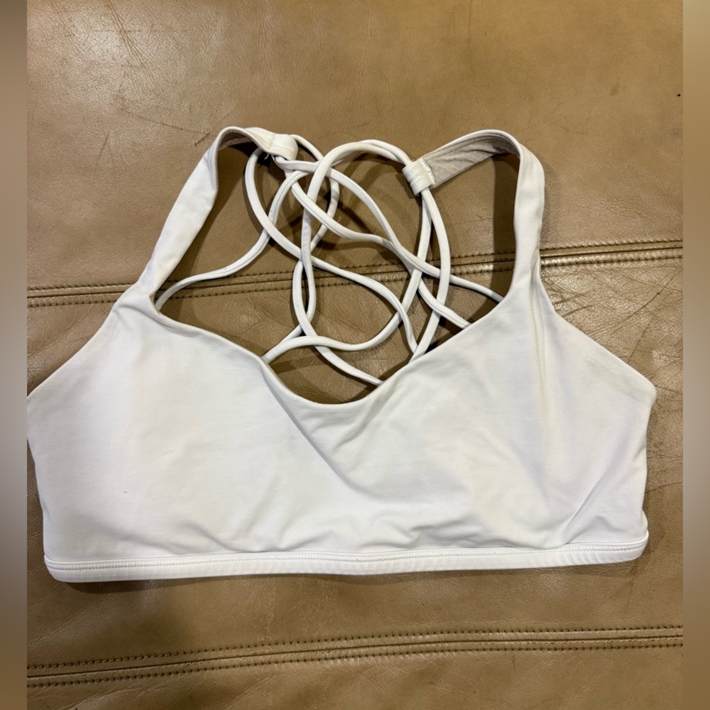 Lululemon Athletica White Strappy Sports Bra